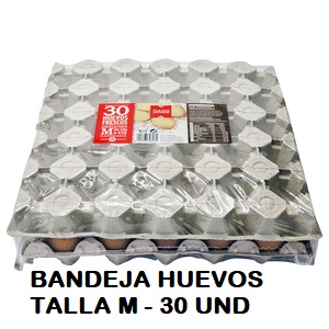 HUEVOS TALLA M BANDEJA 30 UND