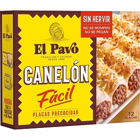 EL PAVO CANELONES 12PLACAS 80GR