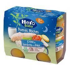 HERO BUENAS NOCHES CREMA VERDURA RAPE 2X190G