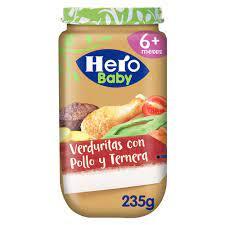 HERO BABY VERDURITAS HUERTA POLLO TERNERA 235G
